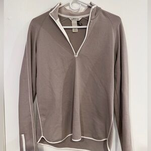 Orvis Men's Taupe Zip-Up Sweater